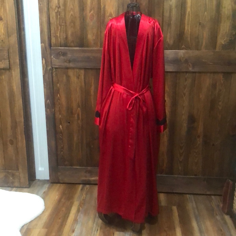 Beautiful red robe with lace